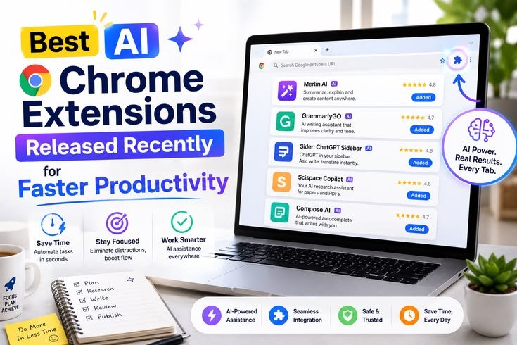 Best AI Chrome Extensions Released Recently for Faster Productivity